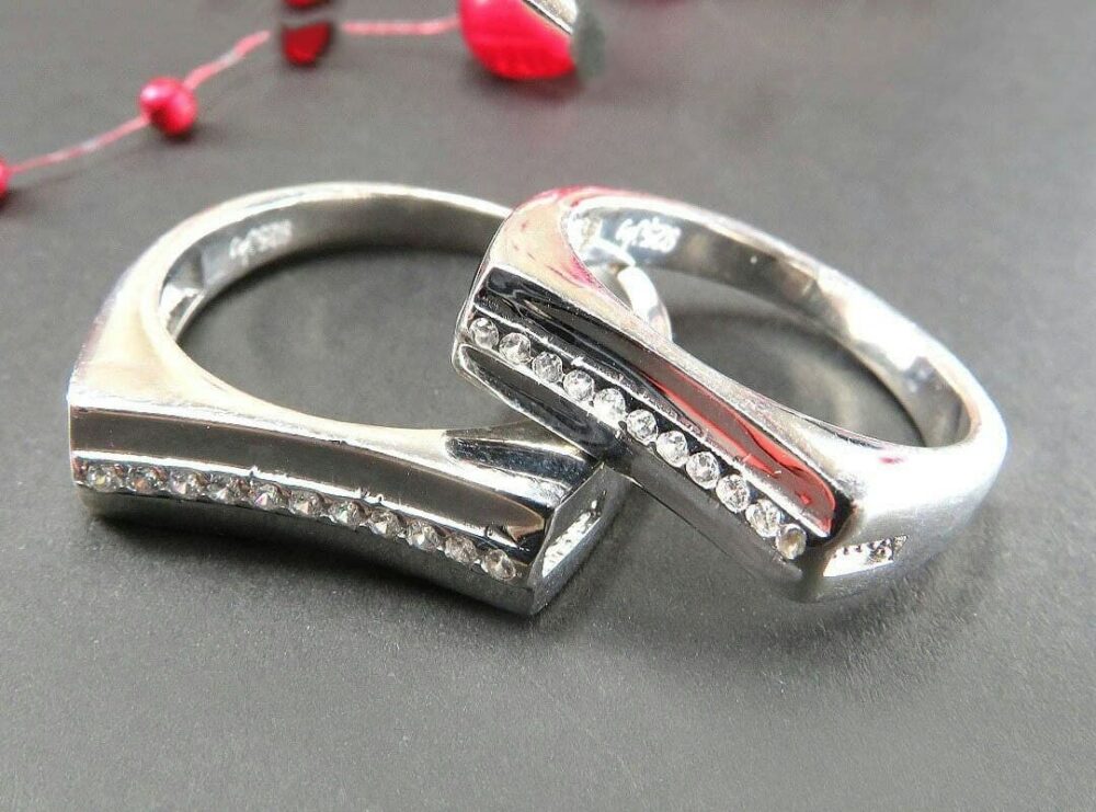 حلقه ست نقره نامزدی کد rs-0010