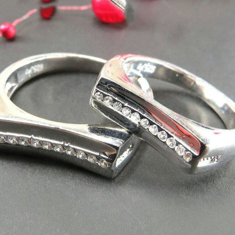 حلقه ست نقره نامزدی کد rs-0010