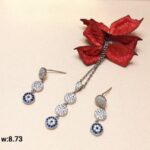 نیم ست جواهری طرح چشم نظر زیبا