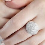 انگشتر زنانه سولیتر تمام نگین جواهری زیبا