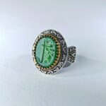 انگشتر عقیق سبز خط یا مهدی