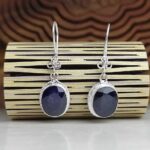 گوشواره زیبای یاقوت کبود اصل