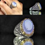 انگشتر عقیق یمنی کبود اصل