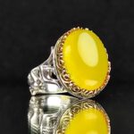 انگشتر عقیق زرد شرف شمس