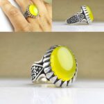 انگشتر عقیق زرد شرف شمس