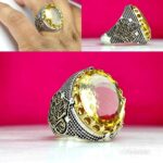 انگشتر سیترین طلایی اصل