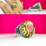 انگشتر سیترین طلایی اصل