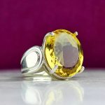 انگشتر سیترین طلایی اصل