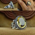 انگشتر سیترین طلایی