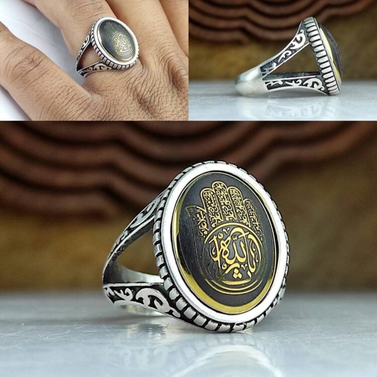 انگشتر حدید خطی کف العباس