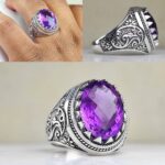 انگشتر آمتیست اصل فنسی تراش