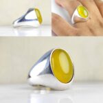 انگشتر عقیق زرد شرف شمس