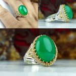 انگشتر عقیق سبز خراسانی