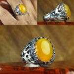 انگشتر عقیق زرد شرف الشمس اصل