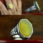 انگشتر عقیق زرد شرف الشمس اصل