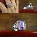 انگشتر آماتیست اصل چهار گوش