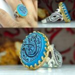 انگشتر عقیق آبی خراسانی اصل