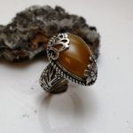 انگشتر عقیق زرد زیبا وخاص