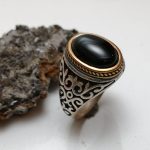 انگشتر عقیق مشکی اصل