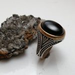 انگشتر عقیق مشکی اصل