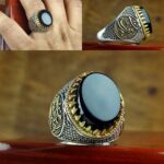 انگشتر عقیق یمنی مشکی اصل