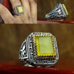 انگشتر عقیق زرد شرف الشمس اصل