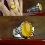 انگشتر عقیق زرد شرف الشمس اصل