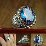 انگشتر توپاز 7 رنگ اصل