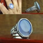 انگشتر عقیق یمنی کبود اصل