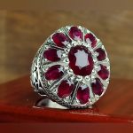 انگشتر جواهری یاقوت سرخ اصل