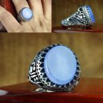 انگشتر عقیق یمنی کبود اصل