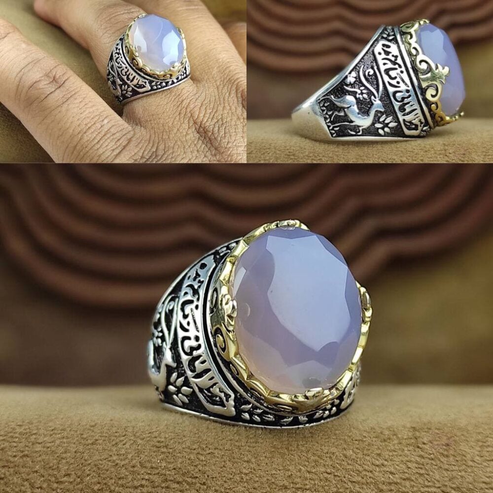 انگشتر عقیق یمنی کبود اصل