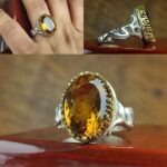 انگشتر سیترین طلایی اصل