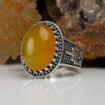 انگشتر عقیق زرد شرف شمس اصل