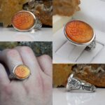 انگشتر عقیق پرتقالی اصل