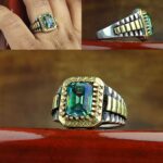 انگشتر موزانایت سبز اصل