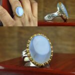 انگشتر عقیق یمنی کبود اصل