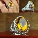 انگشتر سیترین طلایی اصل