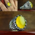 انگشتر عقیق زرد شرف الشمس اصل