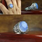 انگشتر عقیق یمنی کبود اصل