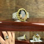 انگشتر کوارتز دودی اصل