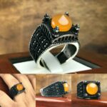 انگشتر عقیق پرتقالی اصل