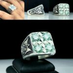 انگشتر ۴ نگینه موزانایت اصل