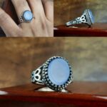 انگشتر عقیق یمنی کبود اصل