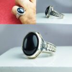 انگشتر عقیق مشکی اصل