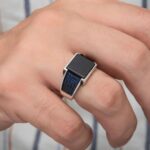 انگشتر عقیق مشکی اصل