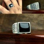 انگشتر عقیق یمنی مشکی اصل