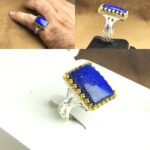 انگشتر لاجورد چهارگوش اصل