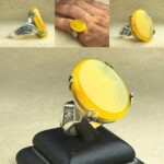 انگشتر عقیق زرد شرف شمس اصل