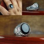 انگشتر عقیق یمنی مشکی اصل